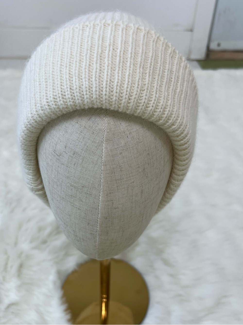 Angora Wool Blend Made in Italy white beanie Hat Fratelli Talli unisex